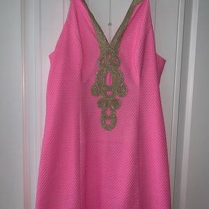 Lilly Pulitzer “Pink Shift w/ Gold Detailing”